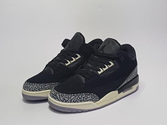Jordan Retro 3 Negra Suela Beige