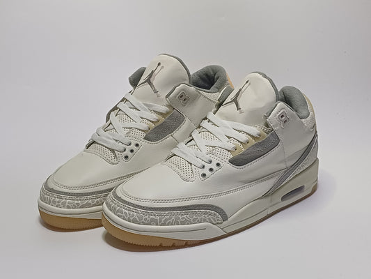 Jordan Retro 3 Blanca Gris Suela Beige