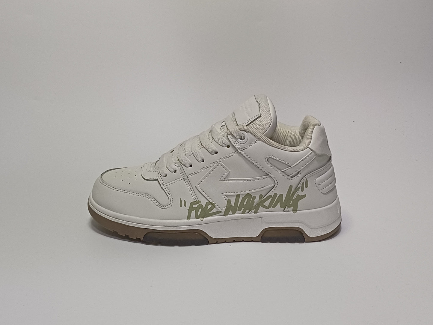 Off White Blanco Letras Gris