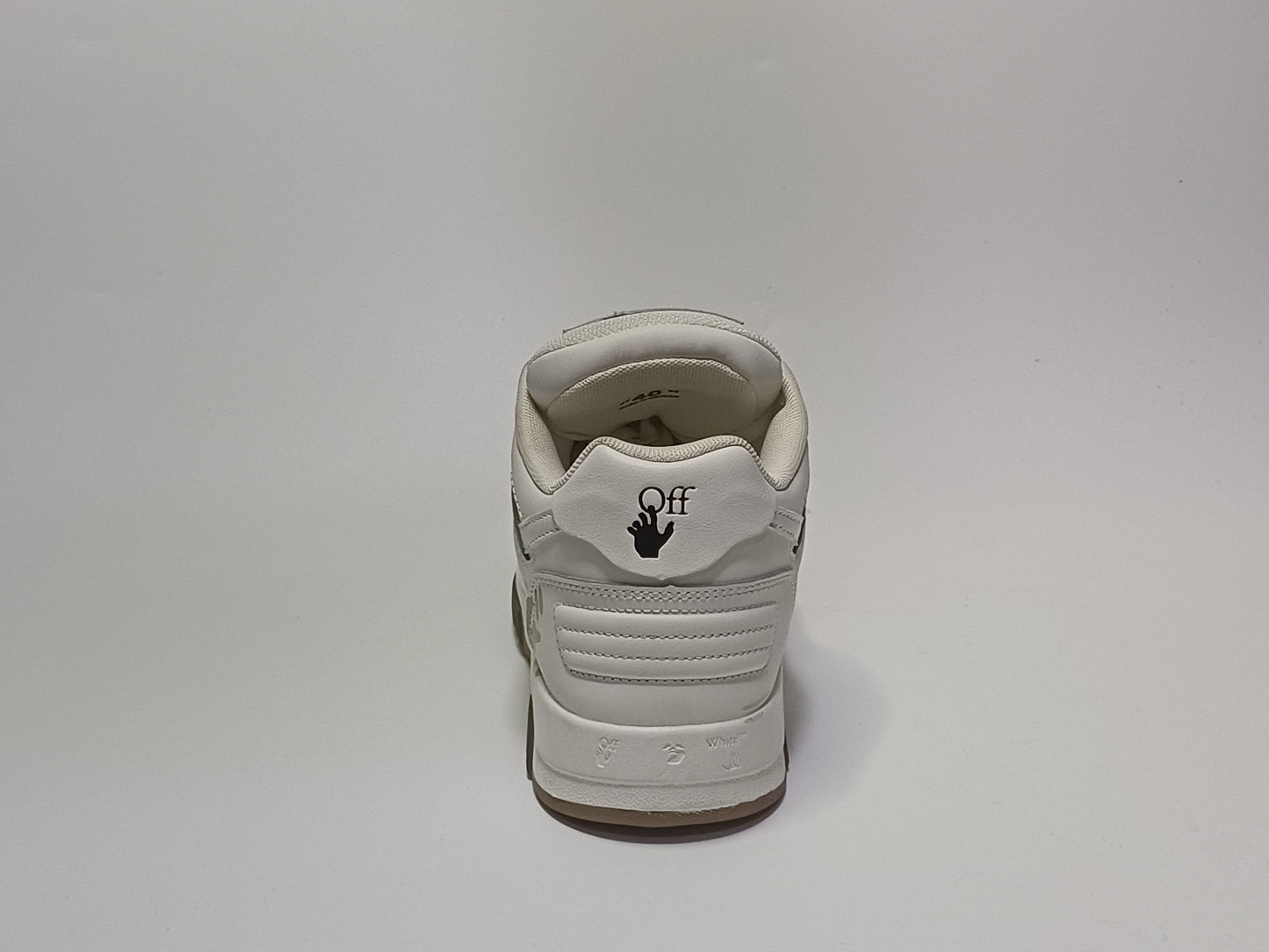 Off White Blanco Letras Gris