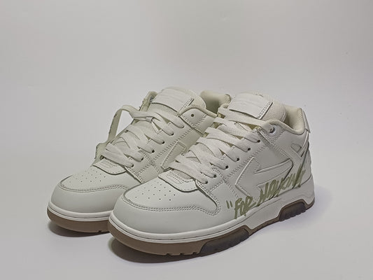 Off White Blanco Letras Gris