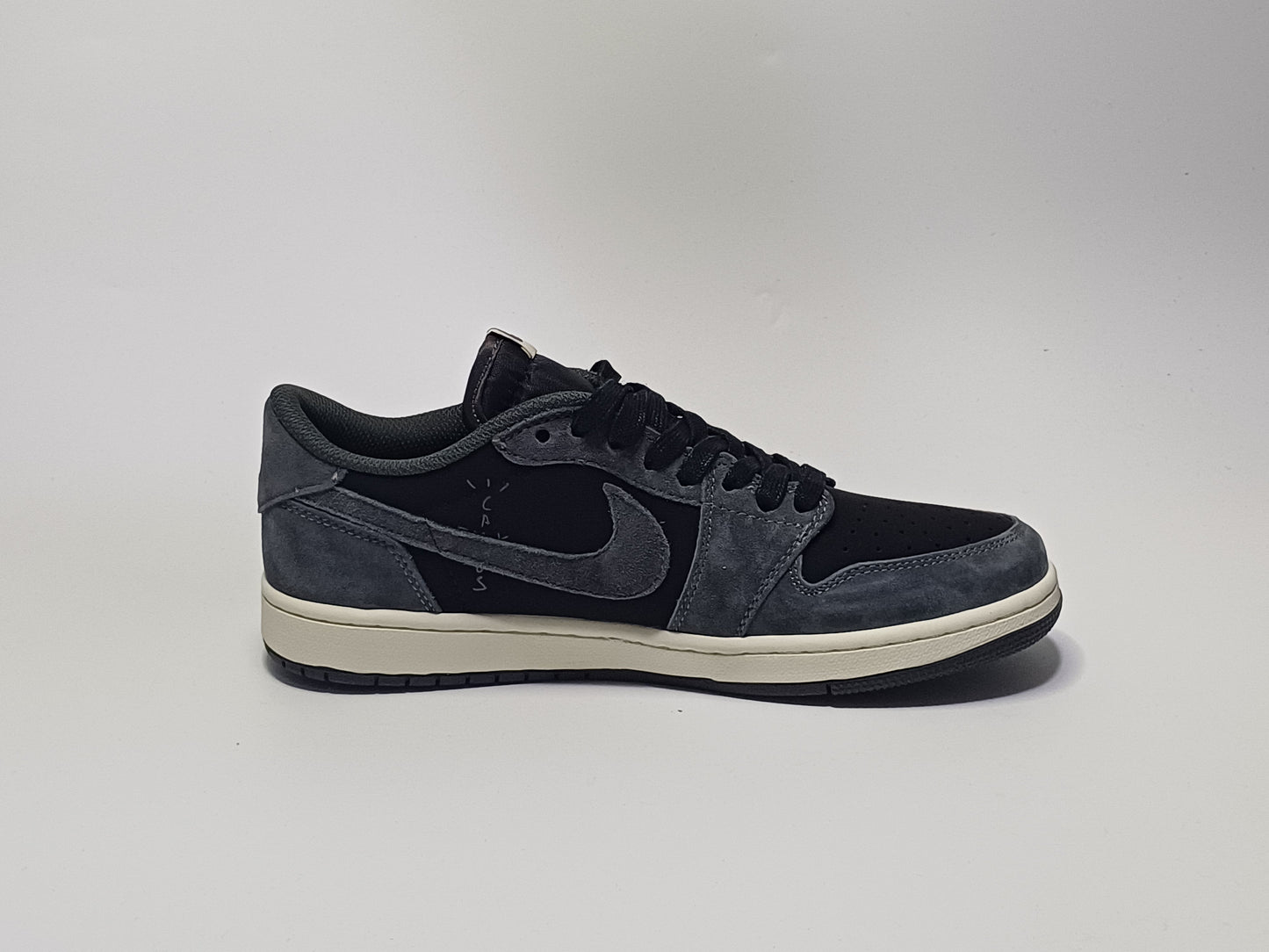 Jordan Retro 1 Zapatilla Traviz Gris Chulo Blanco