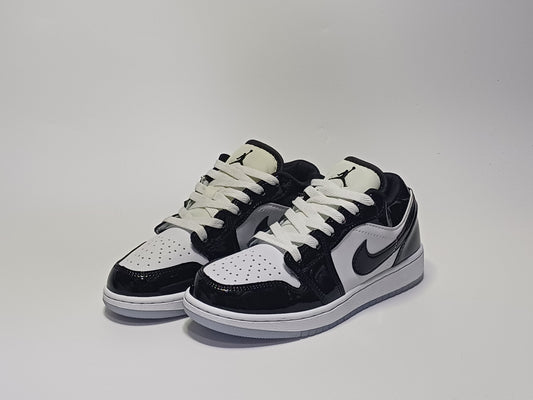 Jordan Retro 1 Zapatilla Charol Negra Blanca