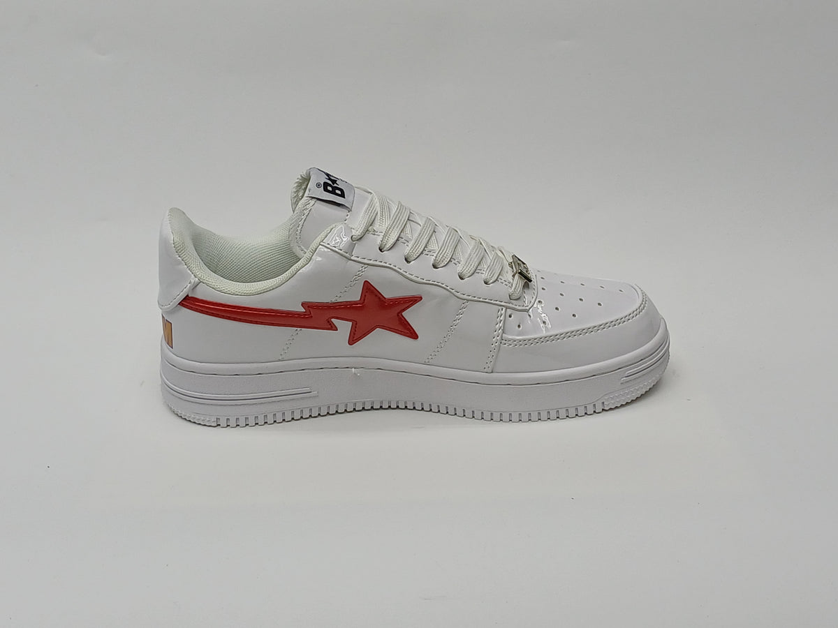 Bape Star Blanco Rojo