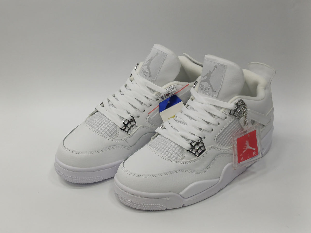Jordan Retro 4 Blanca Plata