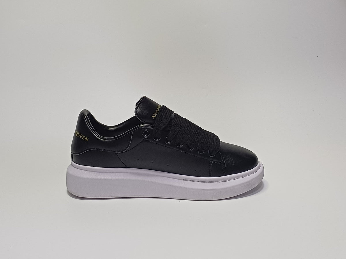 Alexander McQueen Negro Suela Blanca