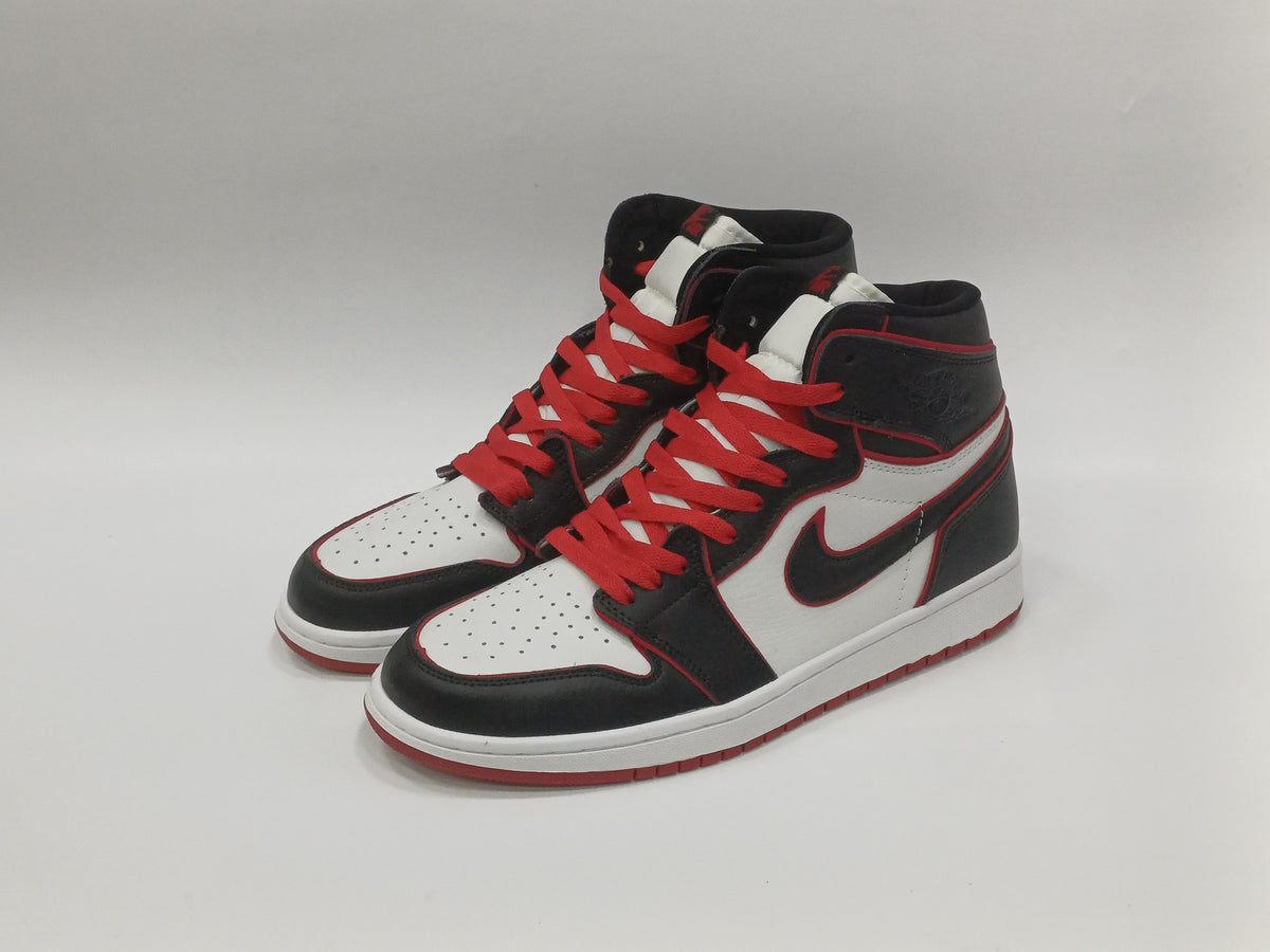Jordan Retro 1 Bota Negra Borde Rojo