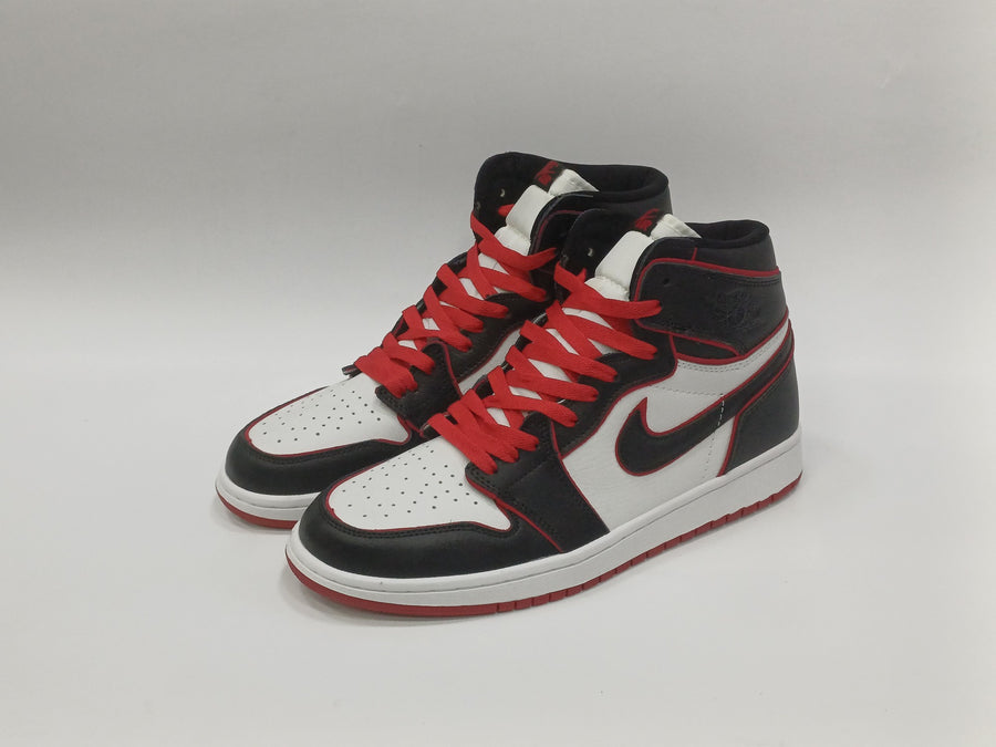 Jordan Retro 1 Bota Negra Borde Rojo