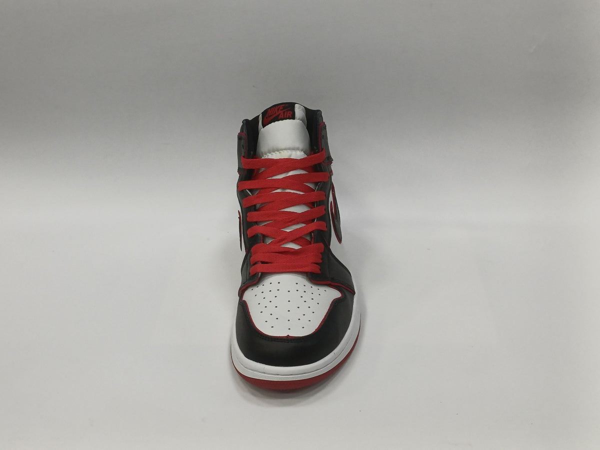 Jordan Retro 1 Bota Negra Borde Rojo
