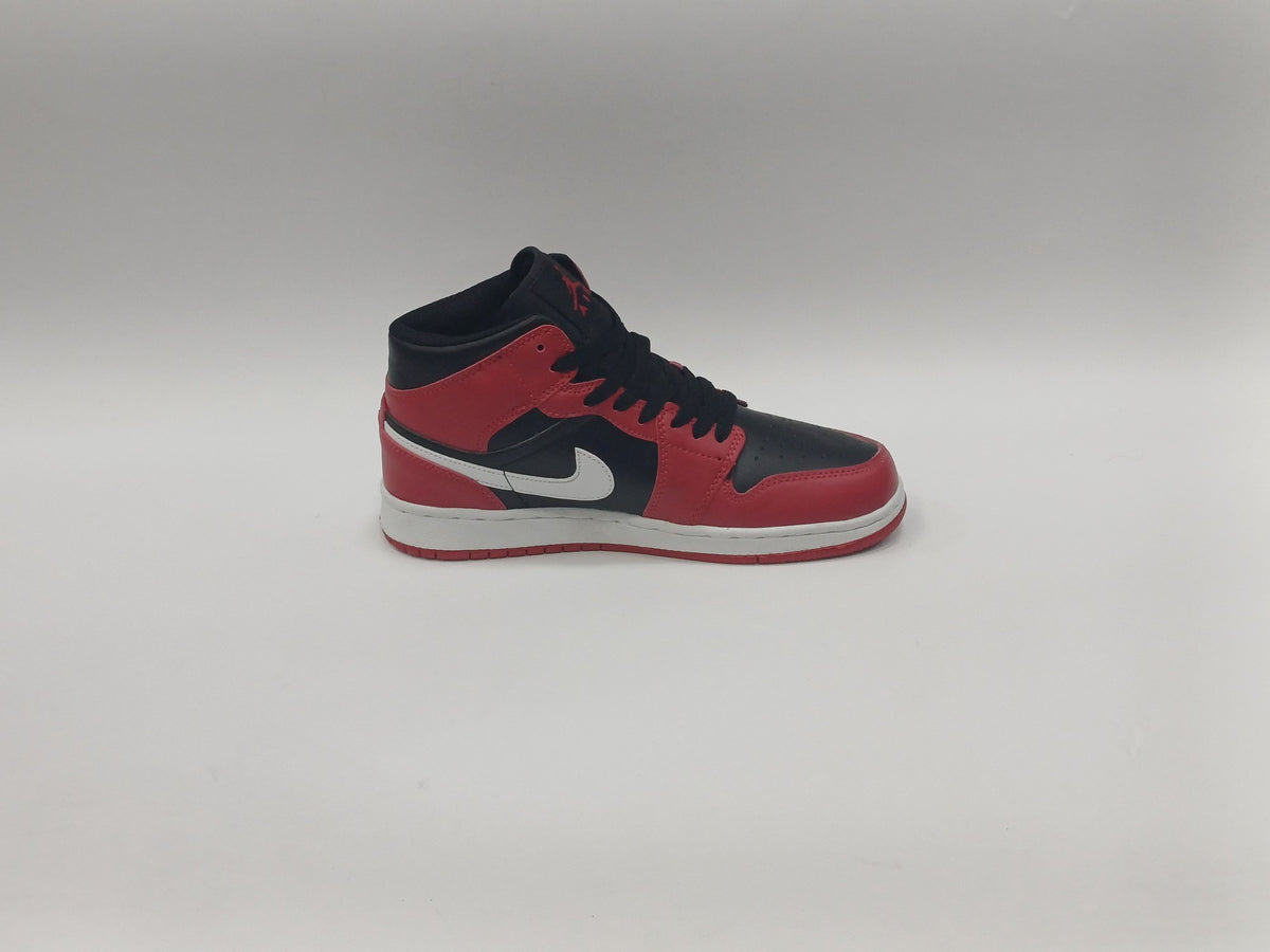 Jordan Retro 1 Bota Negra Roja Chulo Blanco