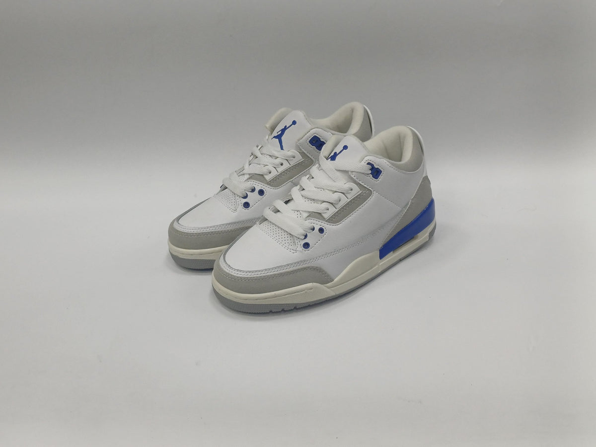 Jordan Retro 3 Blanca Talón Azul