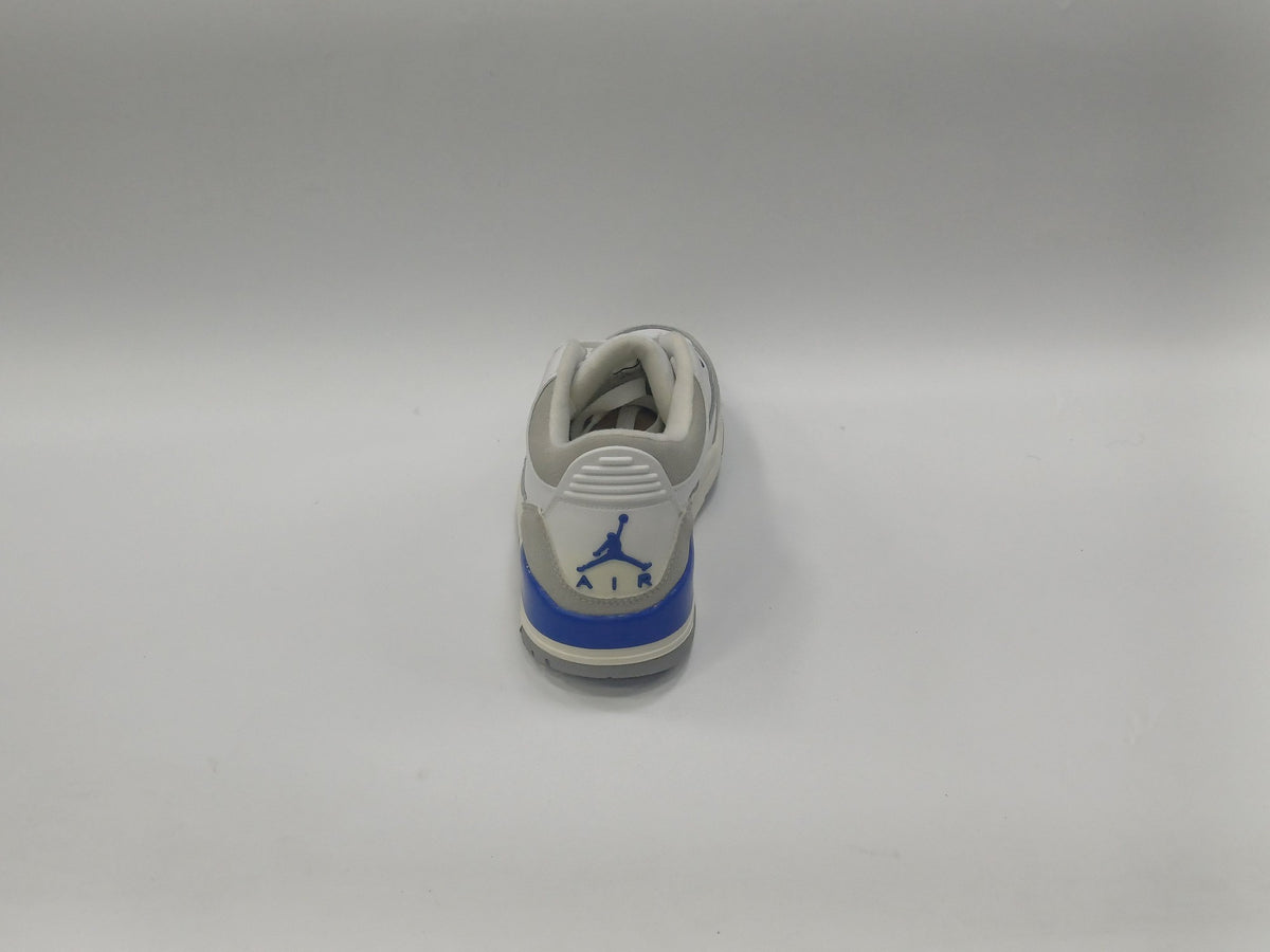 Jordan Retro 3 Blanca Talón Azul