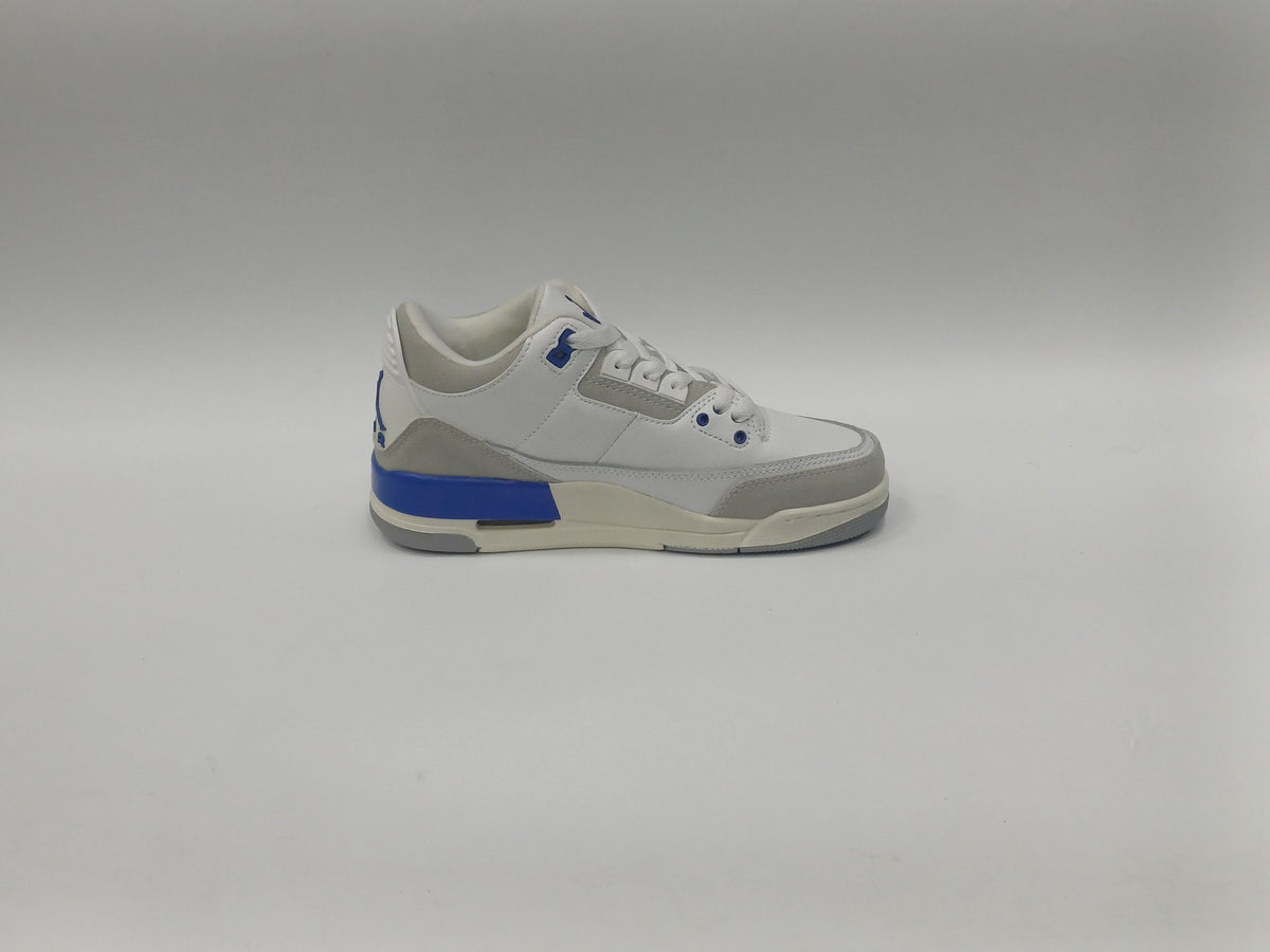 Jordan Retro 3 Blanca Talón Azul