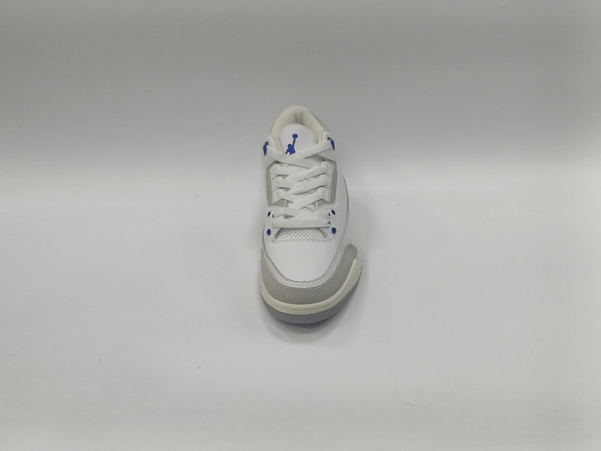 Jordan Retro 3 Blanca Talón Azul